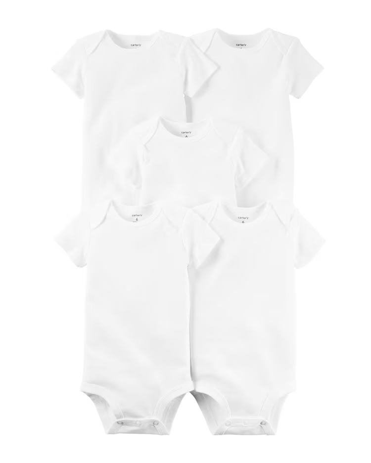 Kit 10 Body Manga Curta Básico Babycare - Branco