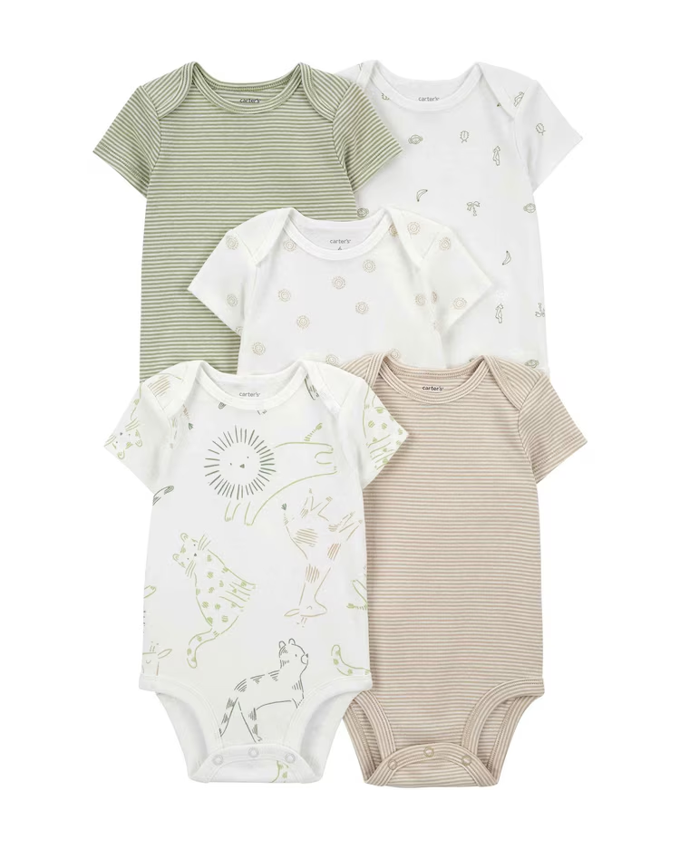 Kit body bebê 10 peças animais listrado multicor | Babycare