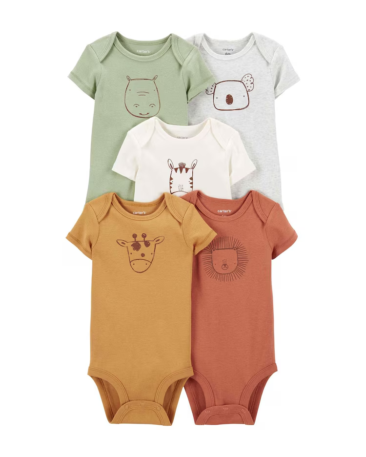 Kit body bebê 10 peças bichinhos multicor | Babycare